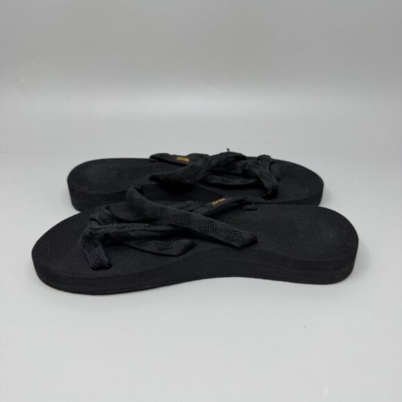 Teva Flip Flops Thong Sandals Olowahu Mush Black Gladiator 6840 Women's Size 6 - Picture 2 of 8